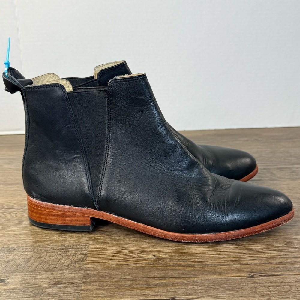 Nisolo Women’s Eva Everyday Boots, Leather Black Brown, Made in a Peru, size 9.5